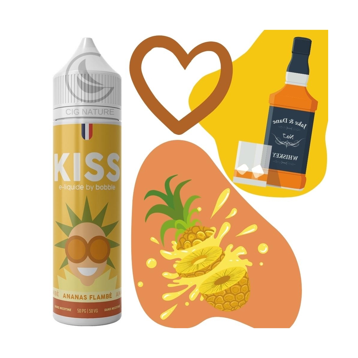 KISS ANANAS FLAMBE 10ML-40ML - BOBBLE