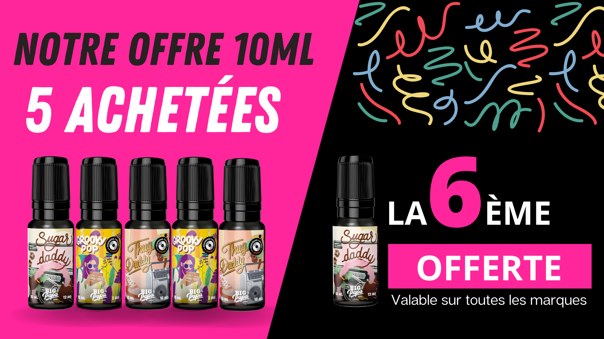 Visuel fidélité 5 achetées 1 offerte